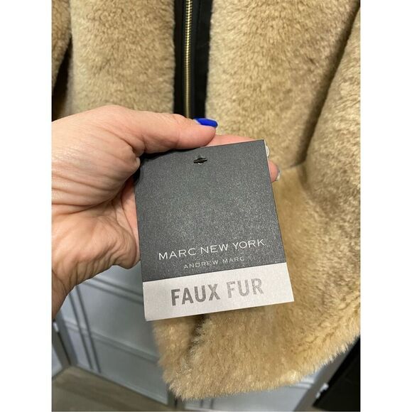 Marc New York faux fur full zip closure jacket size XL NWT - Picture 4 of 8